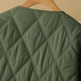 thumbnail image 7 of Hueook Coats for Women Women Warm Quilted Jackets for Women Long Sleeve Floral Soild Puffer Jacket Coats with Pockets Army Green 2X, 7 of 7