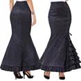 thumbnail image 4 of Falda de sirena Medieval renacentista Vintage para mujer, vestido victoriano gótico de fiesta de Carnaval de Halloween, vestido largo con volantes Bodycon Steampunk, 4 of 5