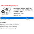 thumbnail image 2 of Fuel Pressure Regulator Service Kit - Compatible with 1985 - 1987 Chevy El Camino 4.3L V6 1986, 2 of 2