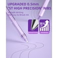 thumbnail image 2 of Nicpro 13Pcs Pastel Gel Ink Pen Set with Case, Cute Retractable 0.5mm Fine Point 12Pcs Black Ink Pens with 1 Highlighter, Aesthetic Pens, Office Supplies(Purple), 2 of 6