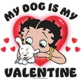 thumbnail image 2 of Boy's Betty Boop My Dog Is My Valentine  Graphic Tee White Small, 2 of 4