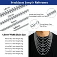 thumbnail image 5 of PROSTEEL Cuban Chain for Men 4.8mm Solid Stainless Steel Miami Necklace 24 Inch Hip Hop Mens Gift for Birthday, 5 of 8