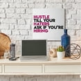 thumbnail image 2 of Stupell Industries Hustle Till Haters Hire Motivational Phrase Pink Text Canvas Wall Art by Milli Villa, 2 of 6