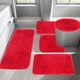 thumbnail image 5 of Juego de 5 Alfombras de Baño de Color Liso. Incluye 5 Alfombrillas para Inodoro. Suaves, de Pelo Largo, Absorbentes, Antideslizantes, Gruesas, Lavables a Máquina y de Fácil Secado. Color Oscuro., 5 of 7