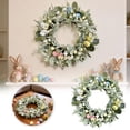 thumbnail image 2 of Easter Wreath Spring Wreaths For Front Door Floral Wreath Year Round Outside Rose Spring Summer With Green Farmhouse Home Indoor Wall Window Wedding Greeny Decorations Utility Easter Door Decorations, 2 of 9