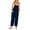 Navy, variant on Akafmk Plus Size Jumpsuits for Women Summer,Casual Rompers for Women,Fashion Solid V Neck Sleeveless Belted High Waist Long Pants Rompers Loose Fitting Overalls