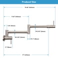 thumbnail image 6 of Besdor Brushed Nickel Pot Filler Faucet, Wall Mount, 304 Food Grade Stainless Steel, Single Hole Dual Handles Folding Kitchen Faucet, 360 Swivel Joint, 6 of 8