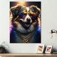 thumbnail image 2 of Designart Australian Shepherd Gangster In NYC Canvas Wall Art, 2 of 5