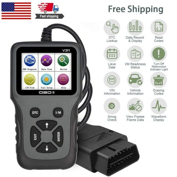 Automotive OBD2 Scanner Check Engine ABS SRS Transmission Diagnostic Scan Tool with ANCEL BA101