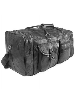 Texan Leather Holdall Duffle Bag Black