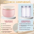thumbnail image 5 of Topboutique Plastic Containers Empty Lotion Jars Small Wide Mouth Makeup Sample Storage Pot with Lid Round Canning Storage Jars for Cream Ointments Makeup, Pink, 4 Pack 8 oz, 5 of 7