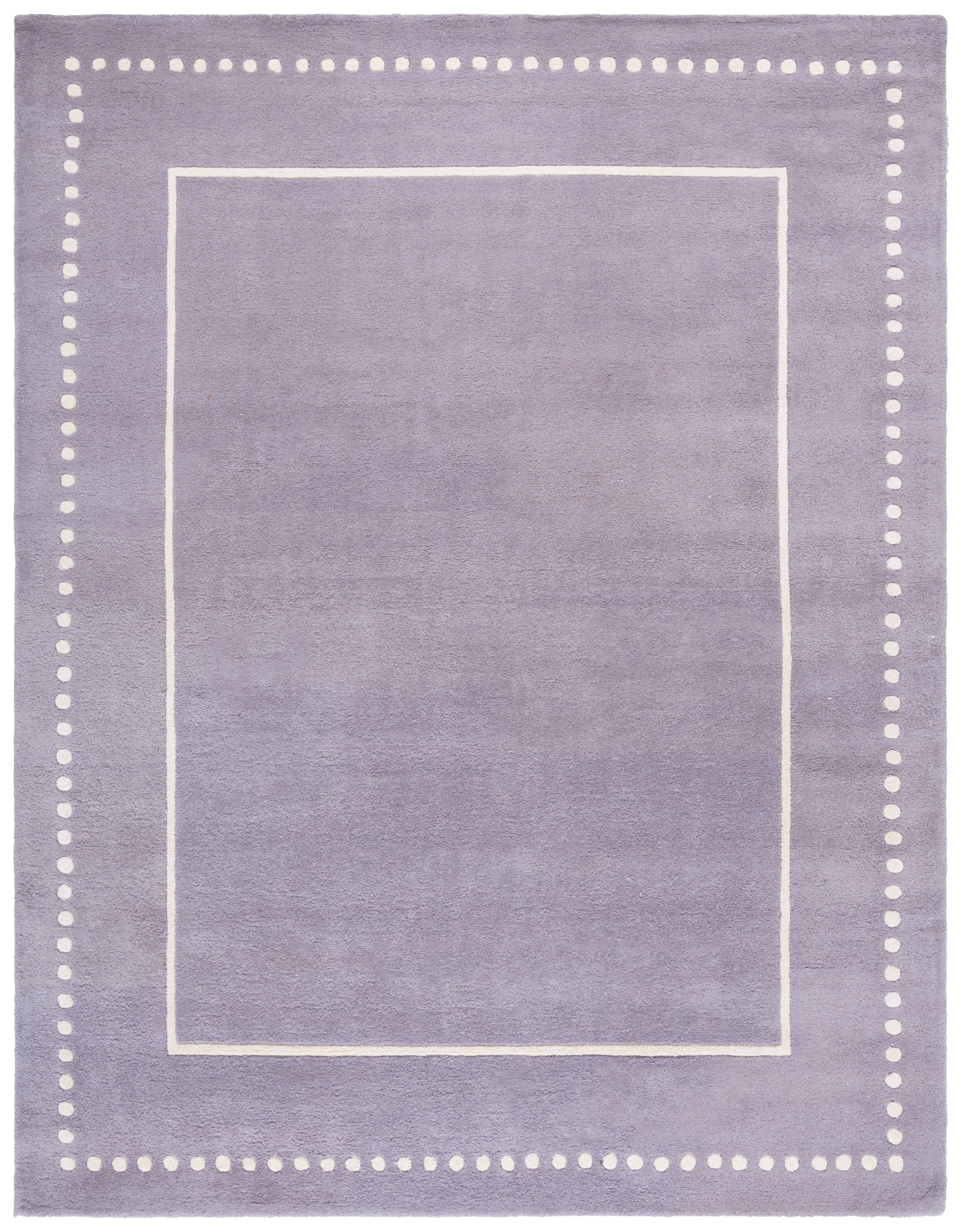SAFAVIEH Bella Danita Bordered Wool Area Rug, Silver/Ivory, 11' x 15'