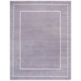 thumbnail image 2 of SAFAVIEH Bella Danita Plain Dotted Bordered Wool Area Rug, Silver/Ivory, 8' x 10', 2 of 12