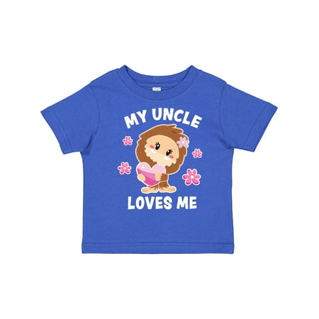 

Inktastic My Uncle Loves Me with Bigfoot Gift Toddler Toddler Girl T-Shirt
