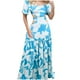 thumbnail image 1 of Gibobby Vestido Mujer Casual de Playa Verano Vestido cómodo para mujer Color sólido Espalda abierta Elegancia Sexy Fuera del hombro Fiesta Clubwear Noche Volant(Azul,G), 1 of 5