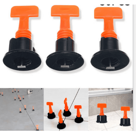

50/100Pcs Tiles Leveler Spacers Replaceable Pins Smooth Rotation Flat Ceramic Floor Tools
