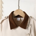 thumbnail image 5 of Byoo Little Girls Overcoat Solid Button Down Long Sleeve Lapel Collar Coat with Contrast Trim Outerwear Jacket, 5 of 9