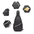 thumbnail image 3 of Mochila Sling, bolso bandolera multiusos, mochila de viaje para senderismo, mochila pequeña para senderismo, bolsa deportiva informal al aire libre, 3 of 6