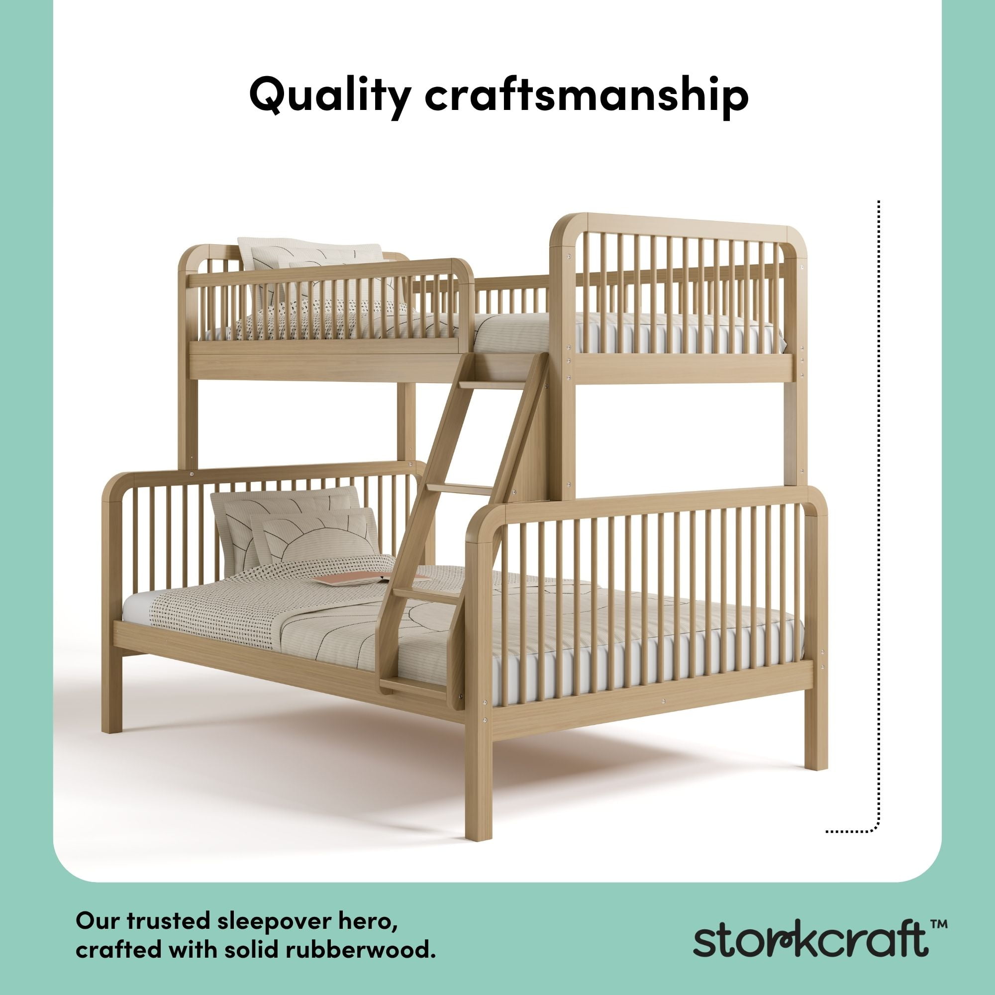 Storkcraft Pasadena Twin Over Full Bunk Bed, Driftwood