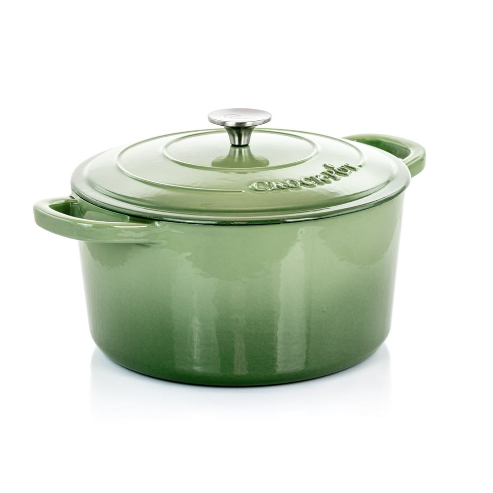 CrockPot Artisan 2 Piece 7 Quarts Enameled Cast Iron Dutch Oven in