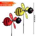 thumbnail image 3 of MOQIN Whirly Wing Spinner, Baby Bee Ground Spinner,Garden Decor Pinwheels,Colorful 3D Lovely Insect Whirligigs Wind Spinners Small Wind Spinner for Gardens,Planters,Flower Pots, Yards - Bee, 3 of 7