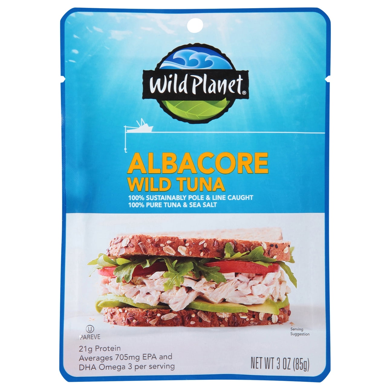 (4 pack) Wild Planet Wild Caught Albacore Tuna with Sea Salt, 3 oz Can
