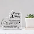thumbnail image 6 of Wedding Sign, Religious Wedding Gift, Wedding Gift For Couples Newly Weds, Prayer Quote For Couple, Marriage Blessing Gift, Christian Marriage Gifts Ideas, Acrylic Sign 6X6INCH (Black), 6 of 6
