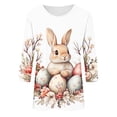 thumbnail image 5 of SwiftWear Cute Rabbit T-Shirt for Women Loose Fit Everyday Plus Size Basic Top Soft Breathable Casual 3/4 Sleeve Tee, 5 of 5