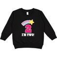 thumbnail image 2 of Inktastic 2nd Birthday 2 Year Old Girls Rainbow Star Toddler Sweatshirt, 2 of 4