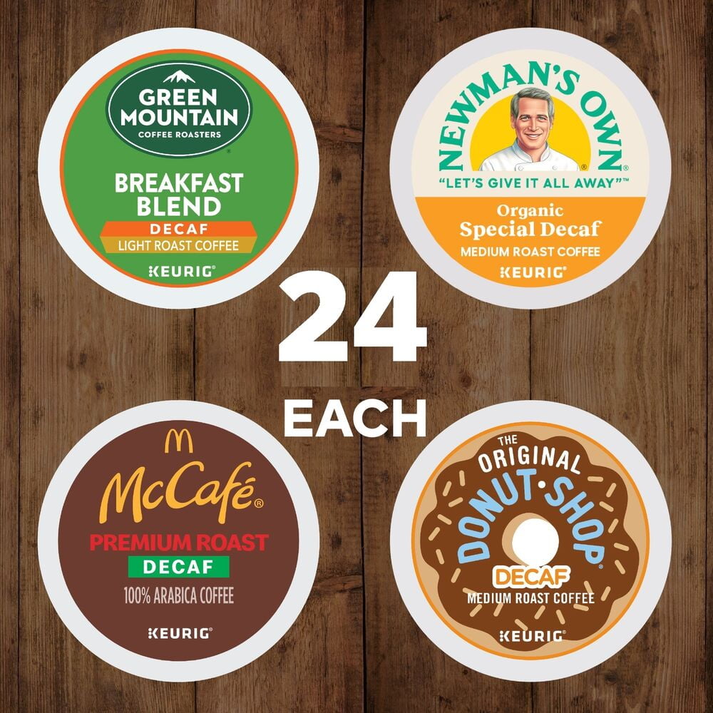 Decaf Coffee Variety Pack, Keurig K-Cup Pods, 96 Count