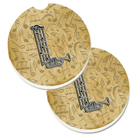 

Carolines Treasures CJ2004-LCARC Letter L Musical Instrument Alphabet Set of 2 Cup Holder Car Coasters Large