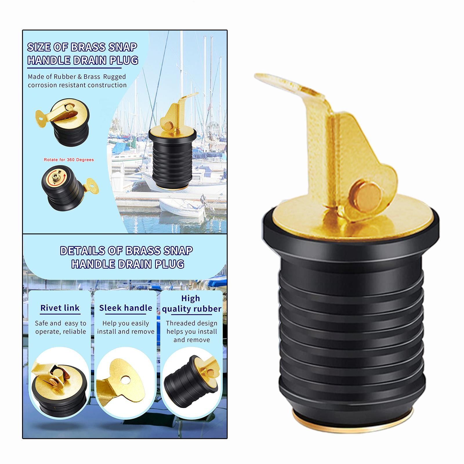 Snap Drain Direct Replaces Compression Plug High Performance Rubber Socket  Expandable Drains Durable Brass Handle Fit for Boat , 32mm - Walmart.com, image size:1600x1600