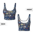 thumbnail image 5 of Fotbe Marine Nautical Pattern Womens' Sports Bra Longline Wirefree Padded with Medium Support Sports Moisture-Wicking Workou Vest,Tank Top-Large, 5 of 7
