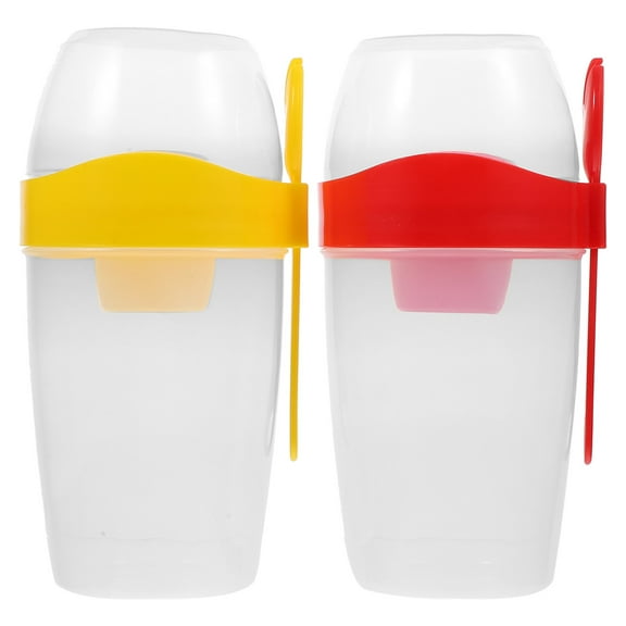 HEMOTON  2 Pcs Portable Salad Cup Fruit and Vegetable Good Using Feeling