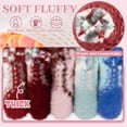 thumbnail image 6 of Loritta 5 Pairs Fluffy Fuzzy Socks Soft Cozy Socks Women Sleep Comfy Socks Winter Warm Socks for Women Gift Box, 6 of 7