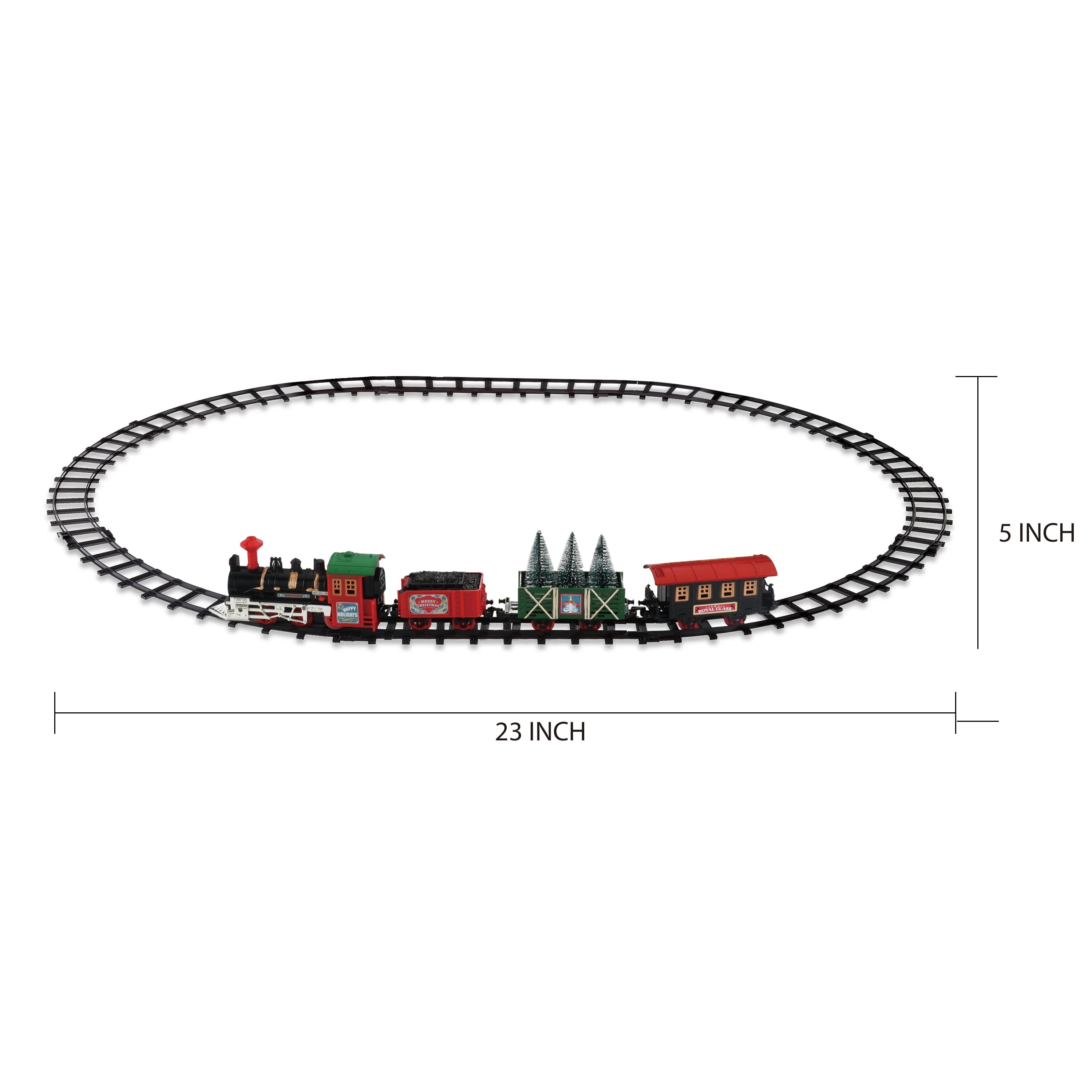 Light-Up Battery-Operated Train Christmas Village Decoration Set, Multicolor, 40.9" x 29.5", by Holiday Time
