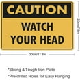 thumbnail image 2 of Metal Tin Signs Caution Watch Your Head Sign Rustic Metal Tin Sign Home Outdoor Art Wall Decorations For Cafe Bar Kitchen 12X8Inch, 2 of 5