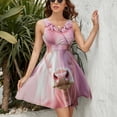 thumbnail image 3 of Strawberry Highland Cow Pattern Dress Fashion Beach Long Dresses Female Party Printed Sundress, 3 of 7