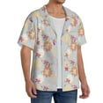 thumbnail image 2 of Sikiie Butterfly Flower Men's Wrinkle Free Untucked Cuban Shirt Business Casual Button Down Shirts Short Sleeve ShirtLarge, 2 of 5