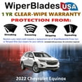 thumbnail image 2 of 2022 Chevrolet Equinox Beam Wiper Blades Wipers w/1yr Warranty (Set of 3) w/Rear Wiper (WiperBladesUSA), 2 of 5
