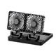 thumbnail image 3 of Ventilador de coche, ventilador portátil para vehículo automóvil, giratorio 360°, eléctrico y con energía solar, circulador de aire para autocaravana, cabezas dobles negras, 3 of 8