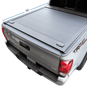 Syneticusa For 2016-2021 Toyota Tacoma,Fleetside 5' Truck Bed Syneticusa Aluminum Roll-Up Waterproof Retractable Hard Tonneau Cover Low Profile