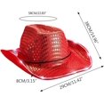 thumbnail image 3 of Elegante sombrero de vaquero con purpurina, decoración estilo vintage, divertido sombrero de fiesta, 3 of 5