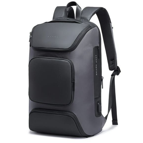 Mochila Negra BANGE. Puerto de carga USB, sistema antirrobo y bloque TSA, correa acolchada. Para portátil de 16" y artículos extra. Modelo BG-7078 Bange BG-7078