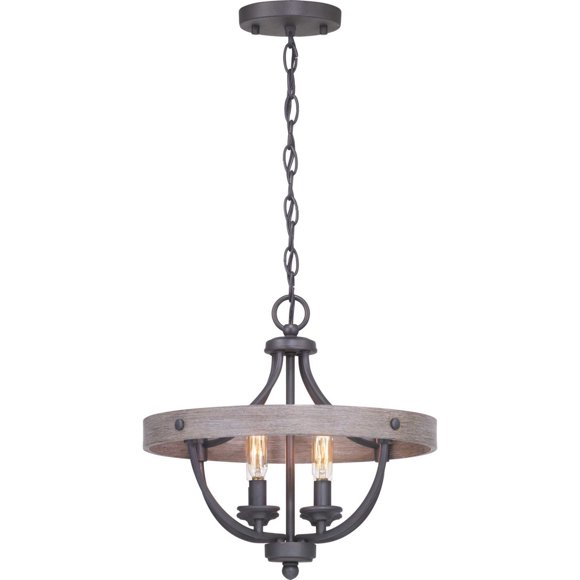 Progress Canada Gulliver 4-Light Semi-Flush Convertible Fixture, Graphite