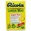 Ricola Lemon Mint Sugar Free Box 45g - Free Shipping - European Version NOT American Variety - Imported by Sentogo - 4 Boxes per Order (45g x 4)