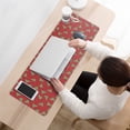 thumbnail image 3 of Long Mouse Pads for Desk,Red Christmas Tree Pattern Desk Mats on Top Of Desks, Desk Mouse Pad Extra Large with 3mm Non-Slip Base and Stitched Edge for Gaming,Office,Work,Home 31.5x11.8in, 3 of 5