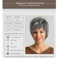 thumbnail image 3 of KPLFUBK Fashion Gray Heat-Resistant Synthetic Wigs for Women, 3 of 5