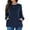 Navy Blue, variant on FlorCurve Plus Size Sweatshirts for Women Long Sleeve Crew Neck Pollover Sweatshirt Casual Tunic Shirts with Pockets, Black 3XL