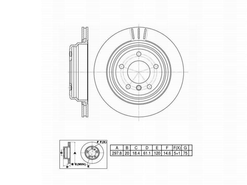 Winstop Brake Rotor, Rear WS232902, BMW 528i 2000-1997